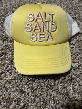 No Boundaries Yellow "SALT SAND SEA" Trucker Hat